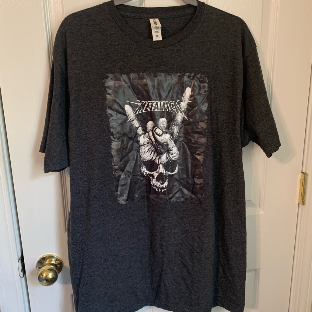Tultrex Xl Gray T Shirt Metallica Graphic Ptp 22” Length 29”